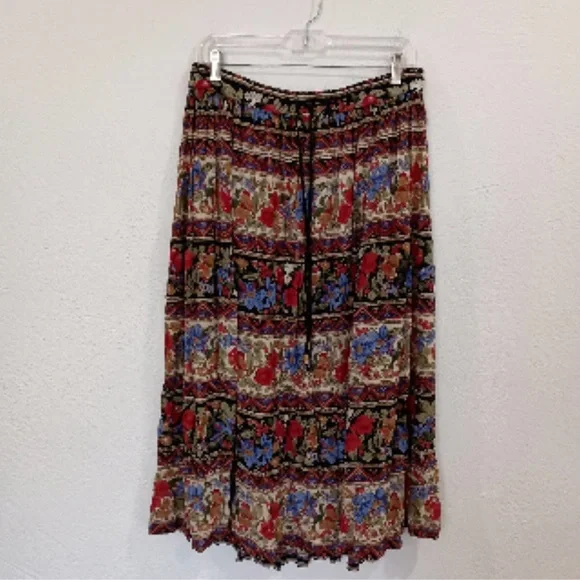 Sag Harbor Womens Vintage 90s Crinkle Midi Skirt. - Picture 6 of 8